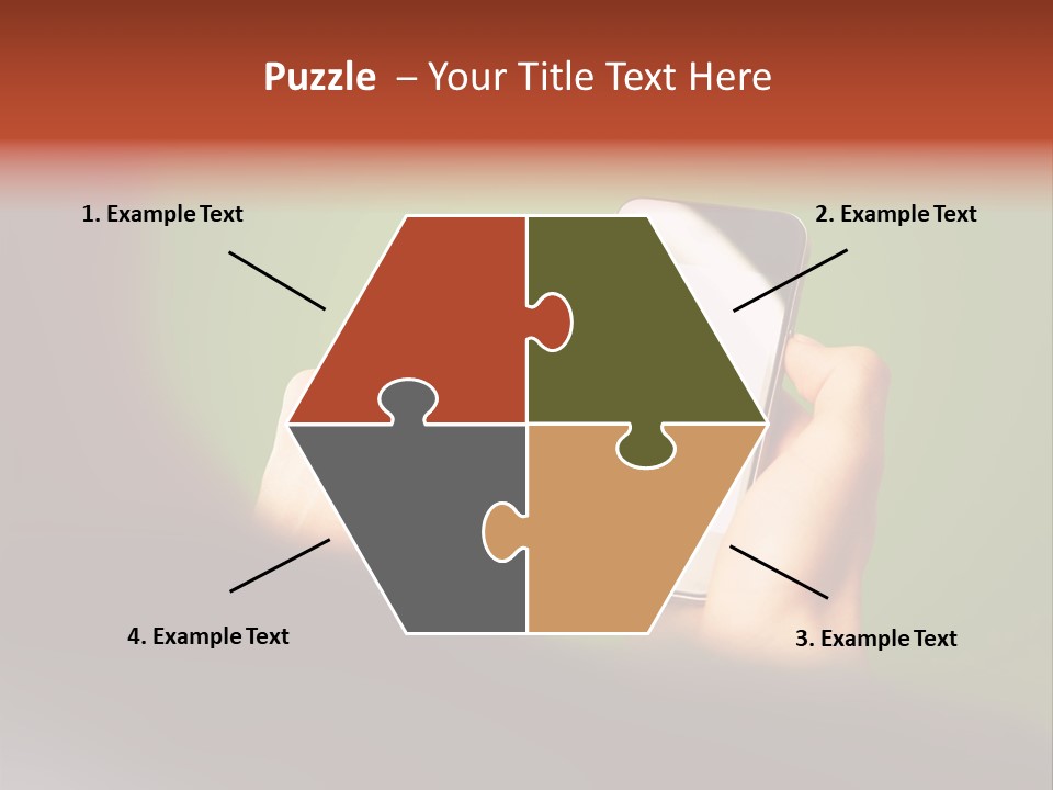 A Person Holding A Cell Phone With A Green Background PowerPoint Template