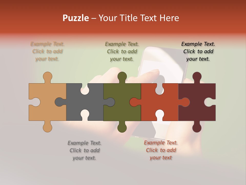 A Person Holding A Cell Phone With A Green Background PowerPoint Template