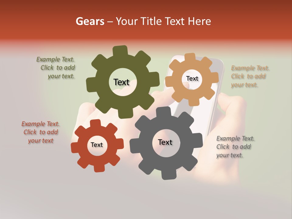 A Person Holding A Cell Phone With A Green Background PowerPoint Template