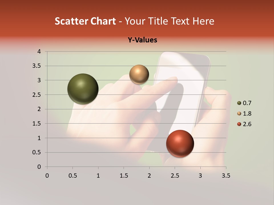 A Person Holding A Cell Phone With A Green Background PowerPoint Template
