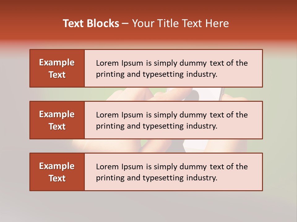 A Person Holding A Cell Phone With A Green Background PowerPoint Template