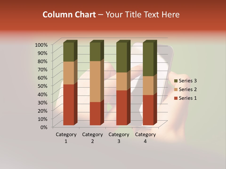 A Person Holding A Cell Phone With A Green Background PowerPoint Template