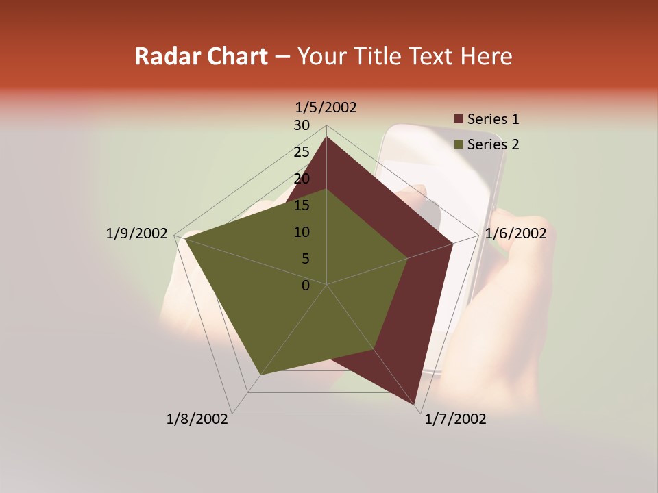 A Person Holding A Cell Phone With A Green Background PowerPoint Template