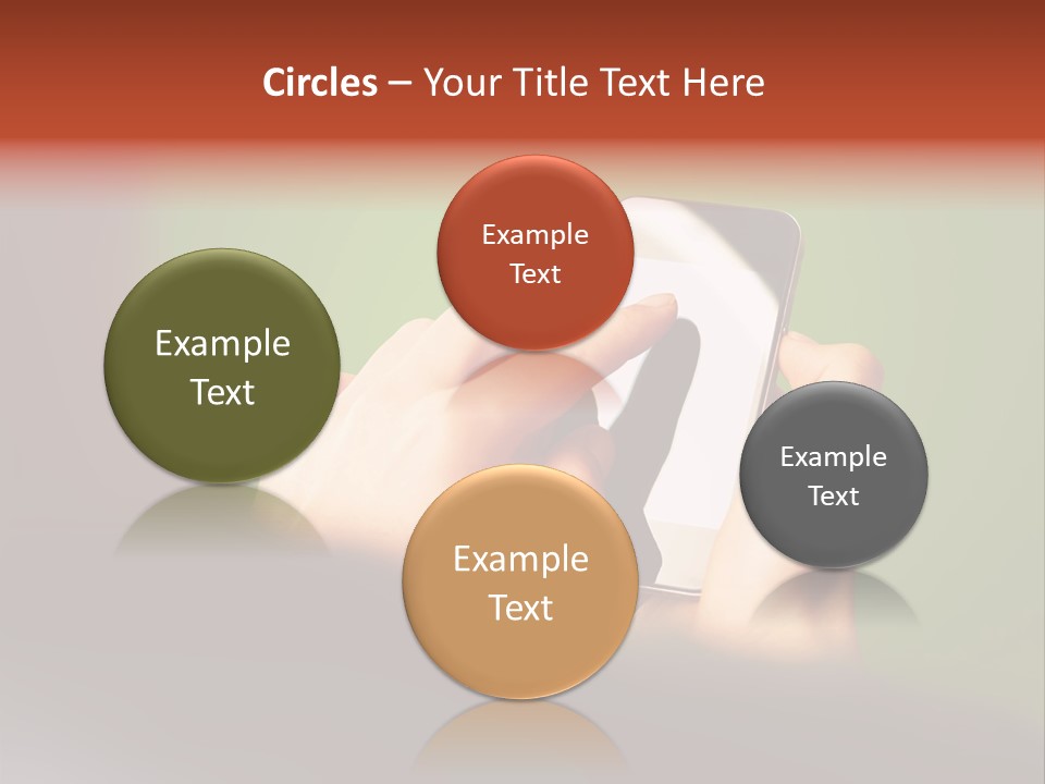 A Person Holding A Cell Phone With A Green Background PowerPoint Template