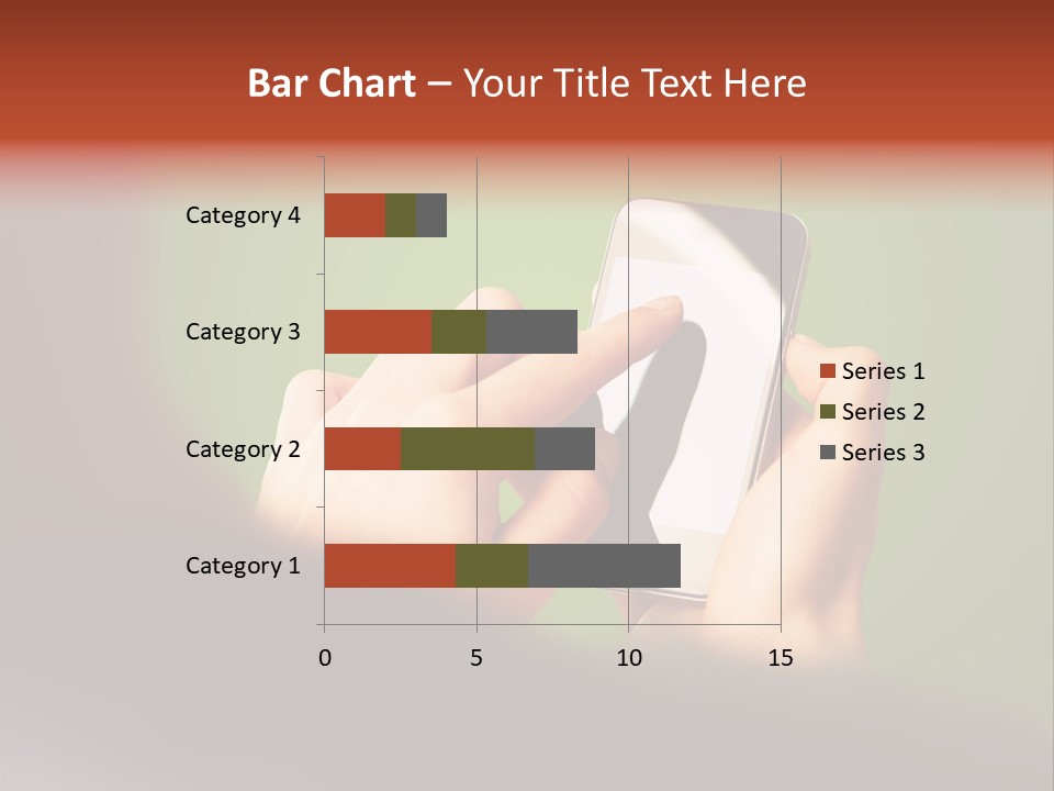 A Person Holding A Cell Phone With A Green Background PowerPoint Template