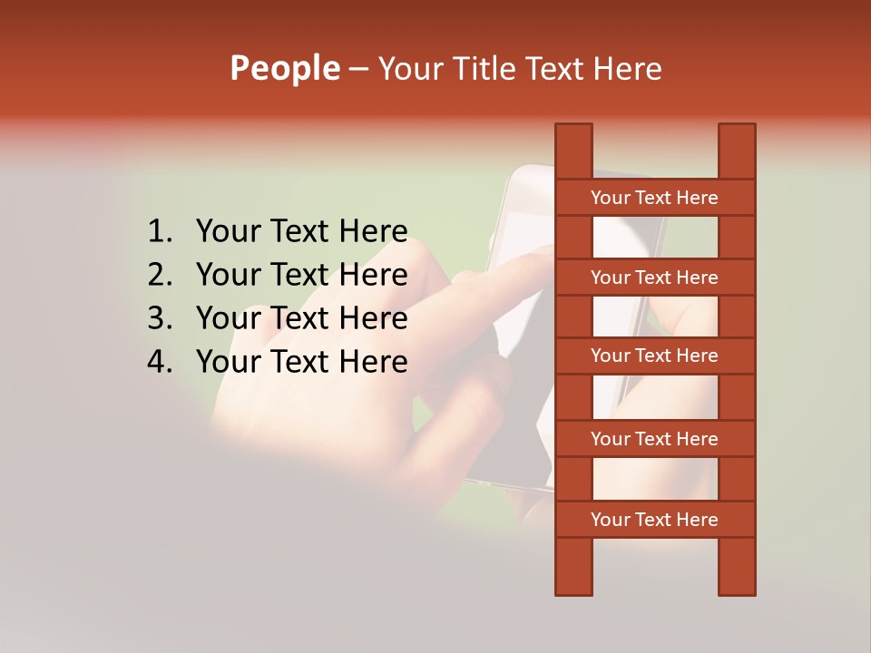 A Person Holding A Cell Phone With A Green Background PowerPoint Template