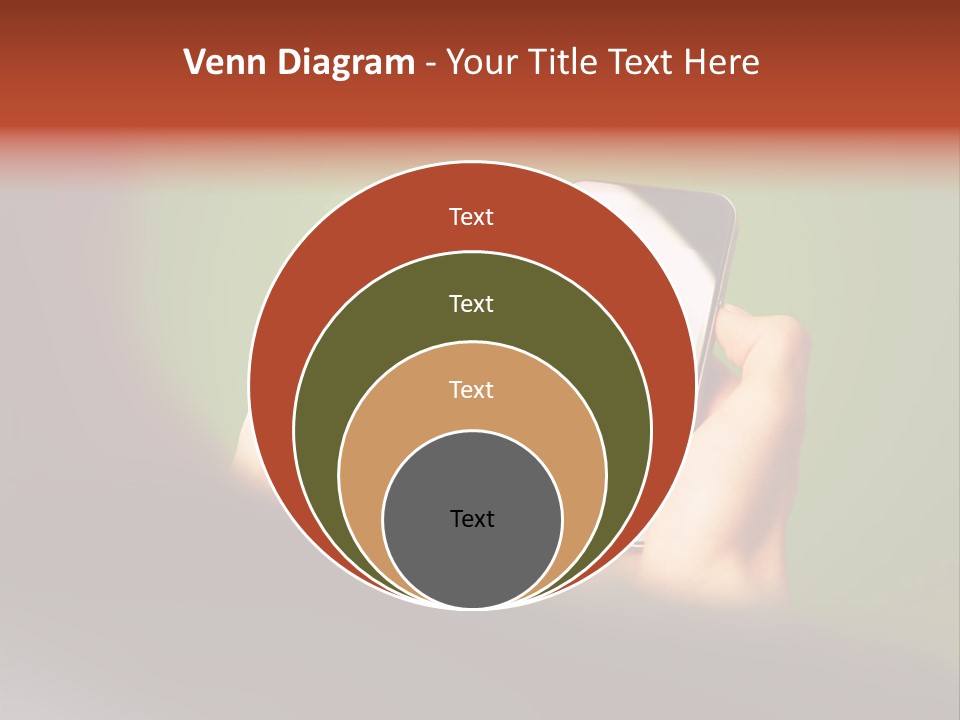 A Person Holding A Cell Phone With A Green Background PowerPoint Template