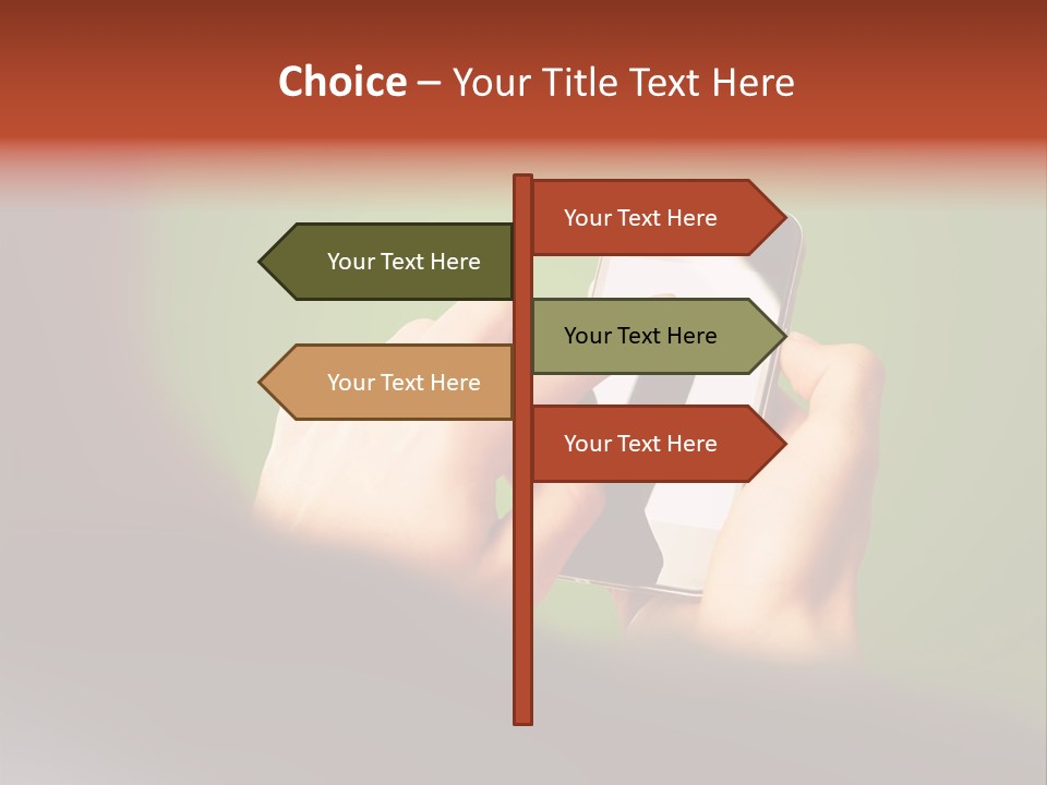 A Person Holding A Cell Phone With A Green Background PowerPoint Template
