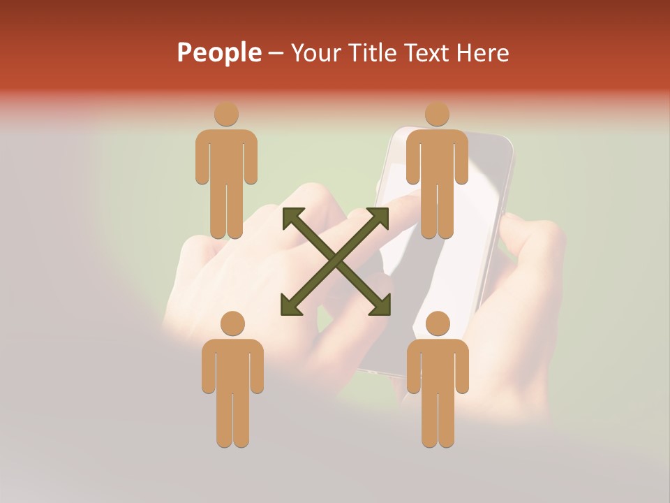 A Person Holding A Cell Phone With A Green Background PowerPoint Template