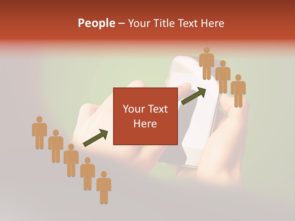 A Person Holding A Cell Phone With A Green Background PowerPoint Template