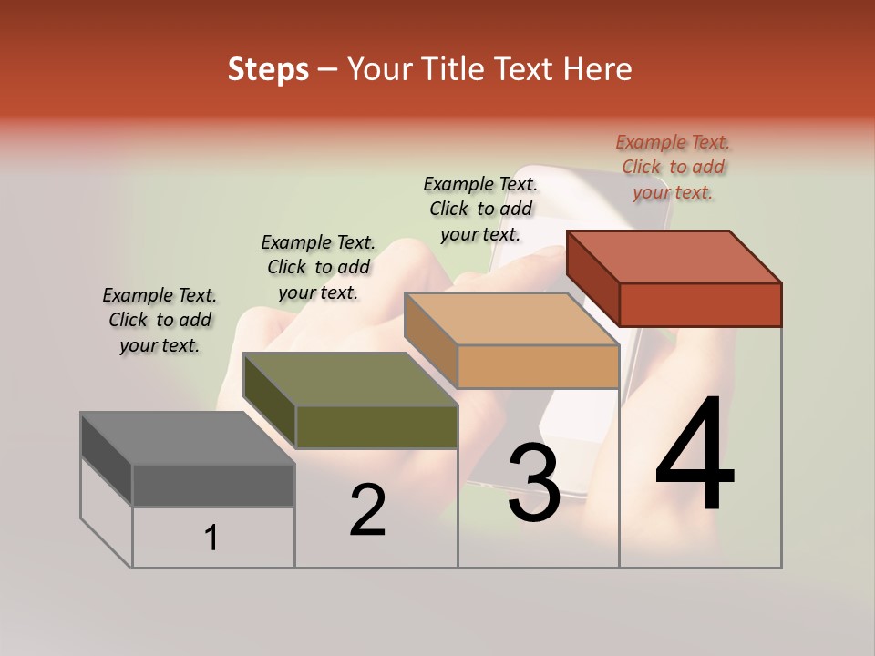 A Person Holding A Cell Phone With A Green Background PowerPoint Template