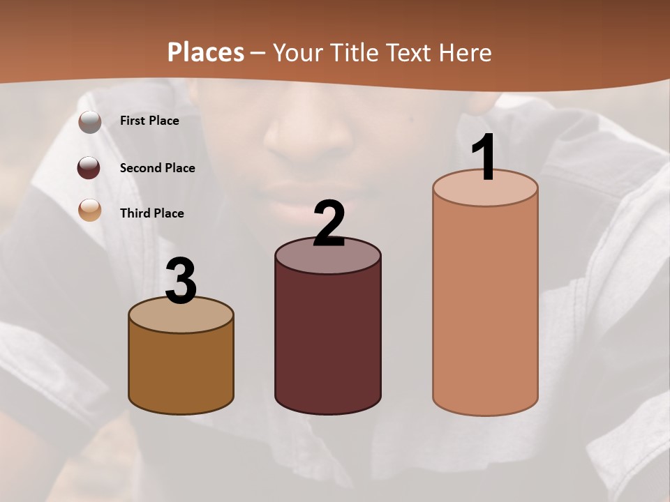 A Young Boy Is Posing For A Picture PowerPoint Template