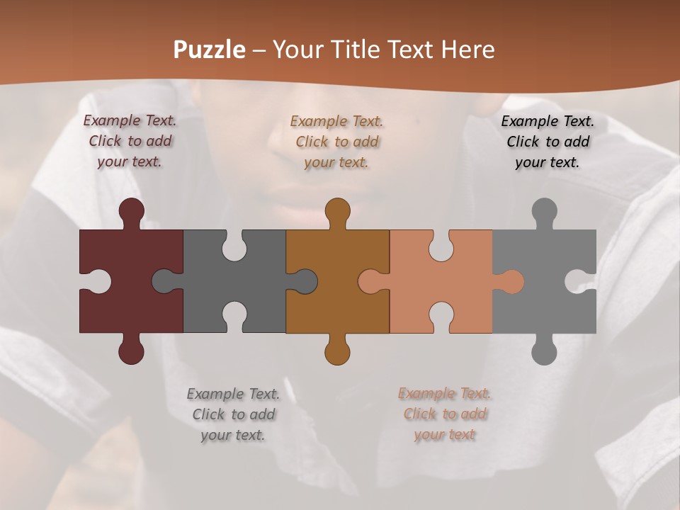 A Young Boy Is Posing For A Picture PowerPoint Template