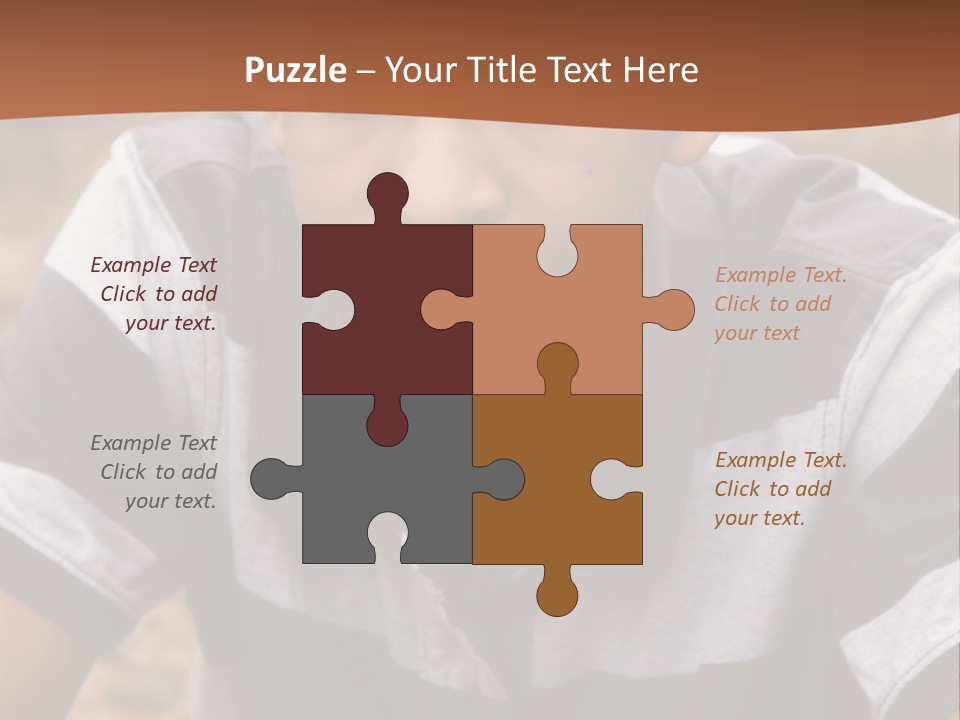 A Young Boy Is Posing For A Picture PowerPoint Template