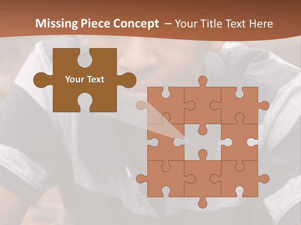 A Young Boy Is Posing For A Picture PowerPoint Template