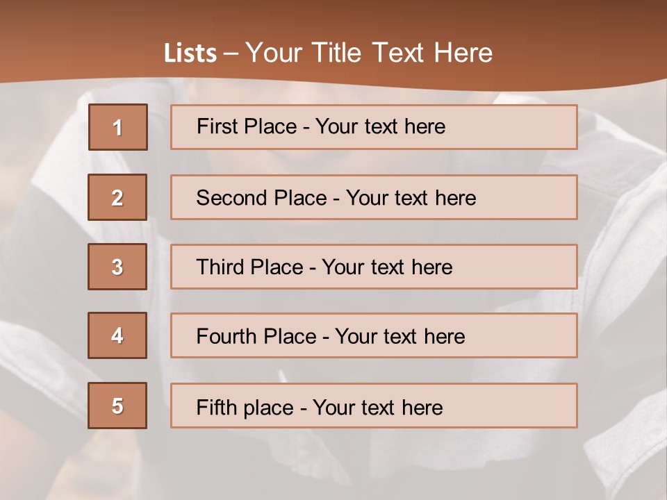 A Young Boy Is Posing For A Picture PowerPoint Template