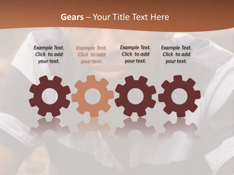 A Young Boy Is Posing For A Picture PowerPoint Template