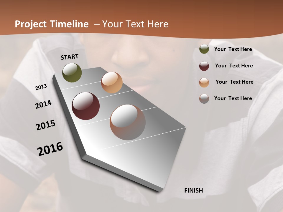 A Young Boy Is Posing For A Picture PowerPoint Template