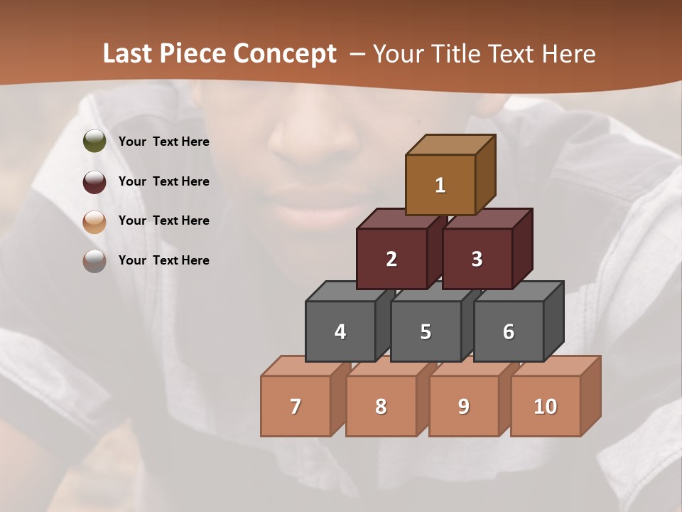 A Young Boy Is Posing For A Picture PowerPoint Template