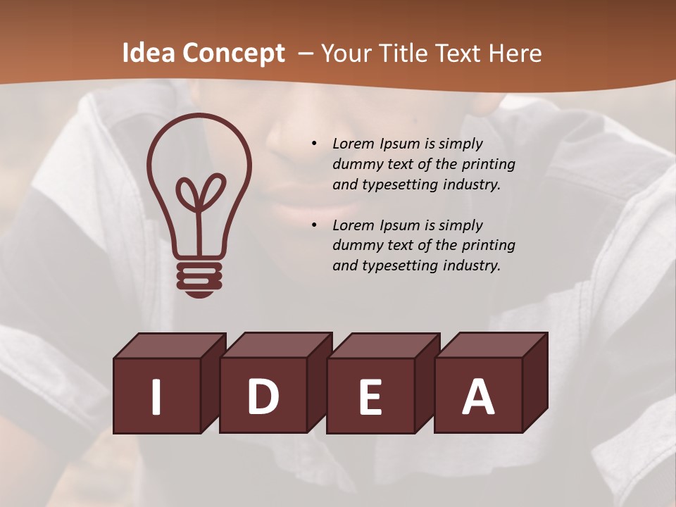 A Young Boy Is Posing For A Picture PowerPoint Template