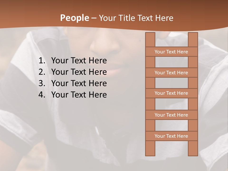 A Young Boy Is Posing For A Picture PowerPoint Template