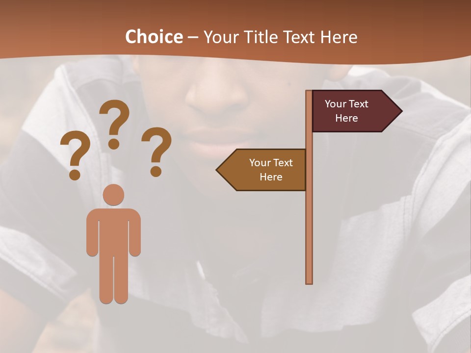 A Young Boy Is Posing For A Picture PowerPoint Template