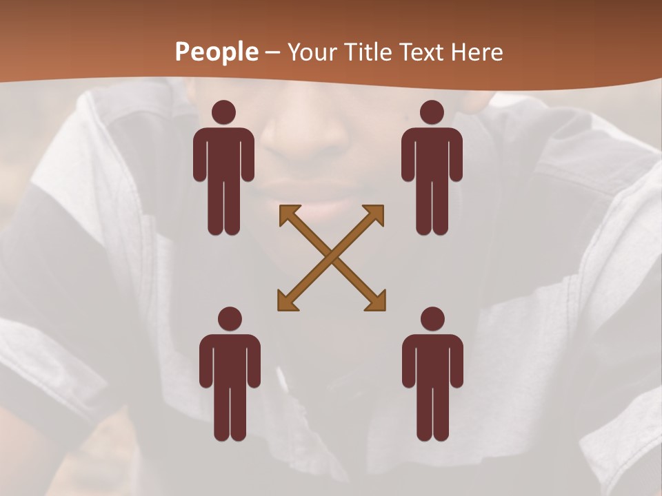 A Young Boy Is Posing For A Picture PowerPoint Template