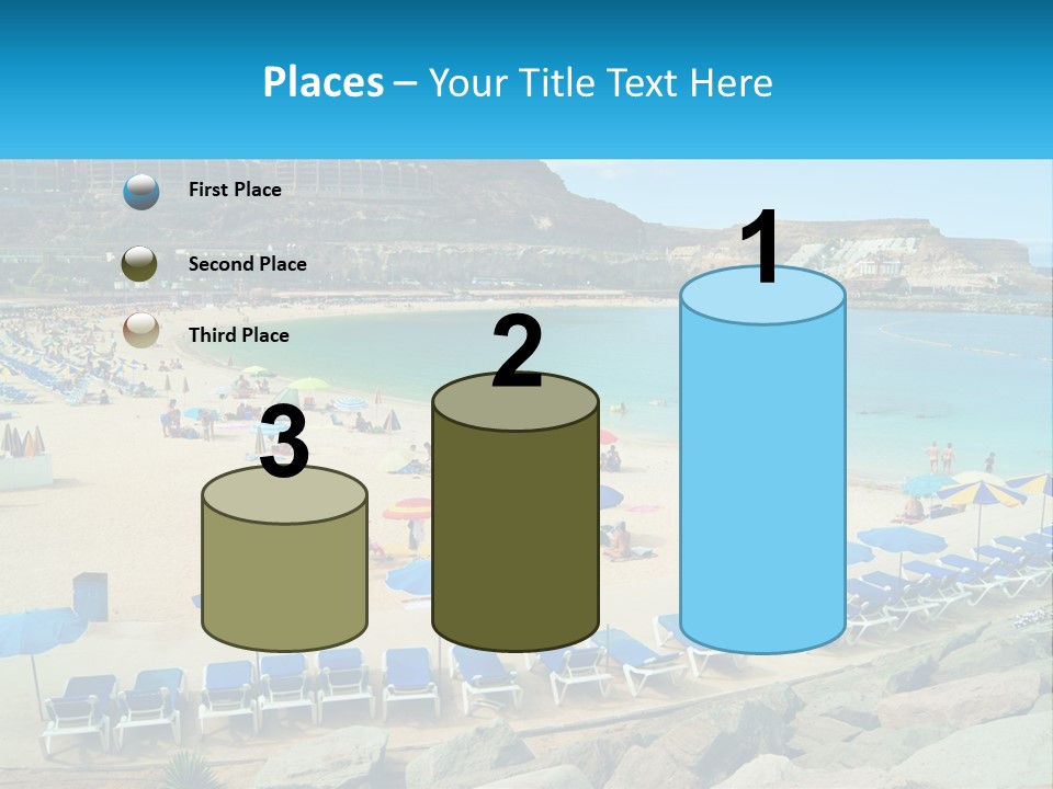 A Group Of People Sitting On Top Of A Sandy Beach PowerPoint Template