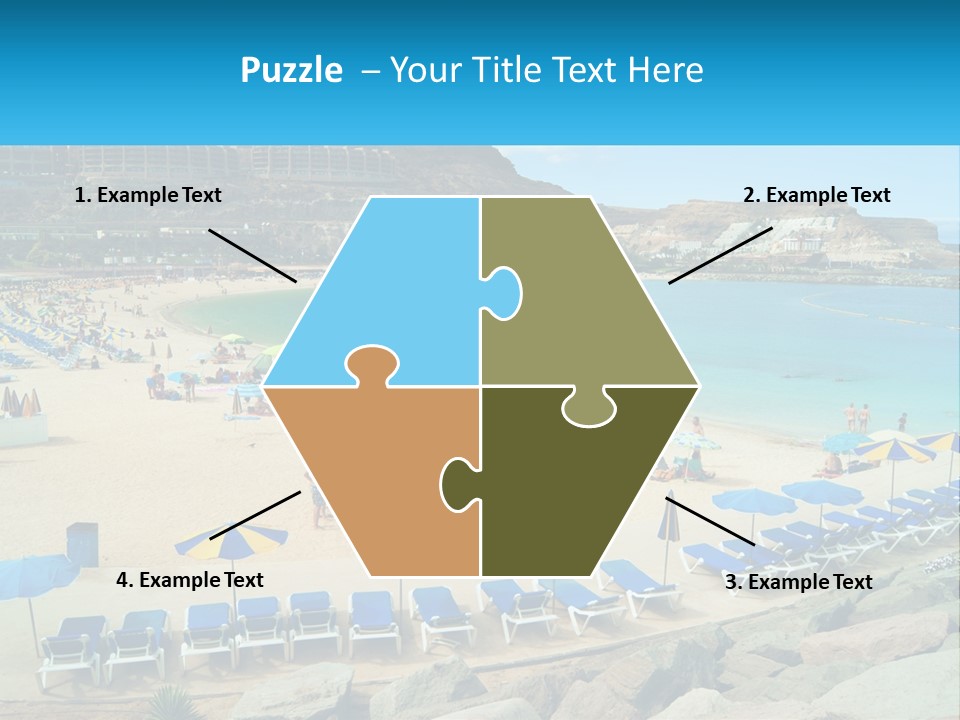 A Group Of People Sitting On Top Of A Sandy Beach PowerPoint Template