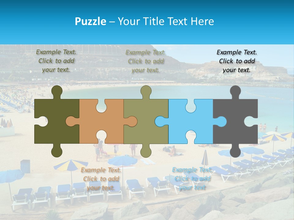 A Group Of People Sitting On Top Of A Sandy Beach PowerPoint Template