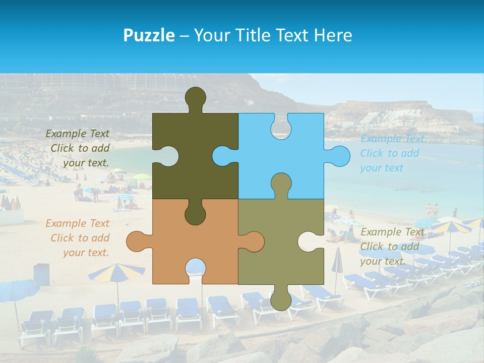 A Group Of People Sitting On Top Of A Sandy Beach PowerPoint Template