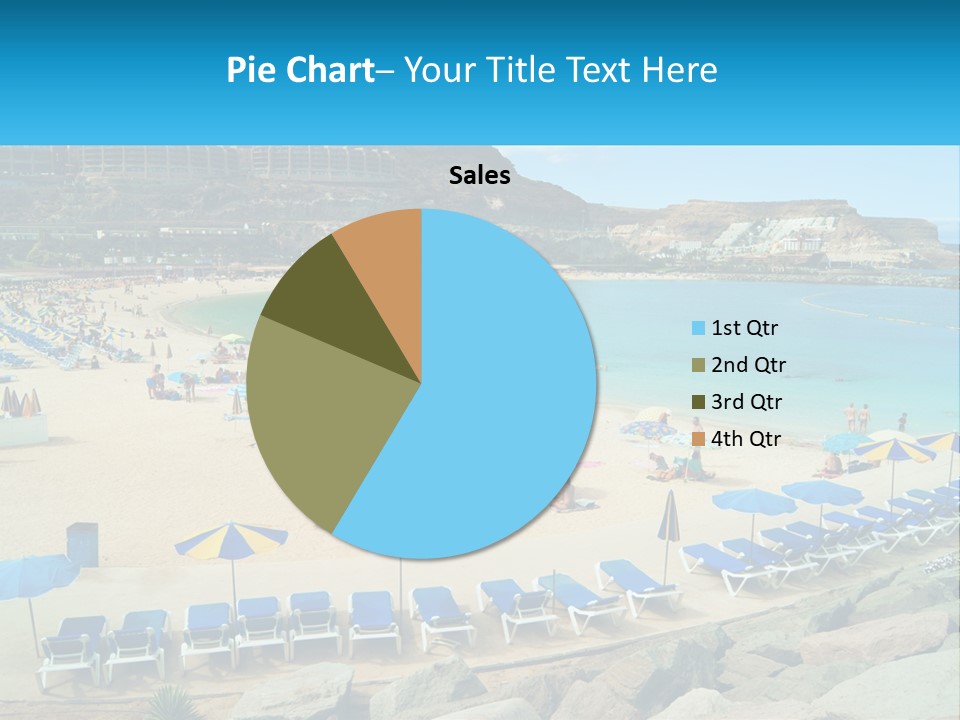 A Group Of People Sitting On Top Of A Sandy Beach PowerPoint Template