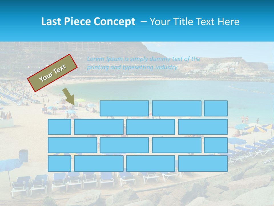 A Group Of People Sitting On Top Of A Sandy Beach PowerPoint Template