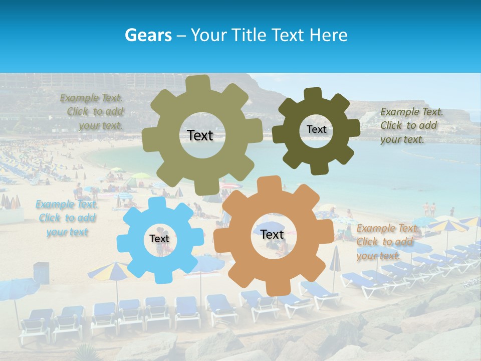 A Group Of People Sitting On Top Of A Sandy Beach PowerPoint Template