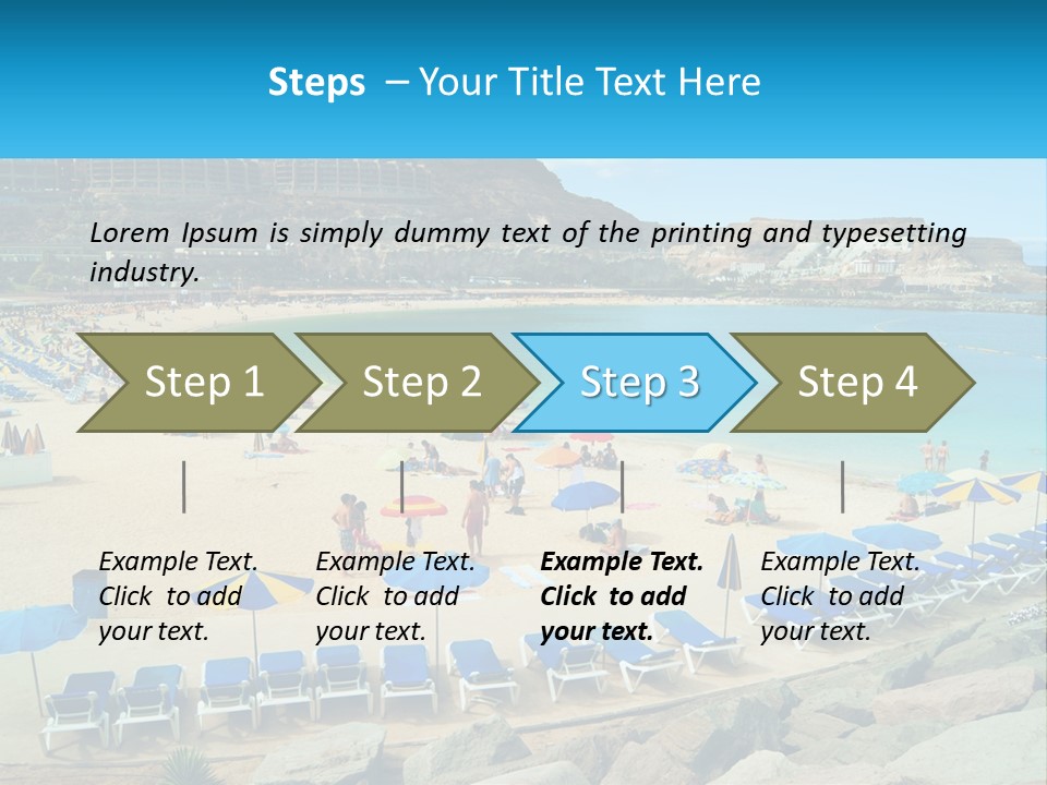 A Group Of People Sitting On Top Of A Sandy Beach PowerPoint Template