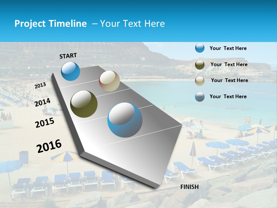 A Group Of People Sitting On Top Of A Sandy Beach PowerPoint Template