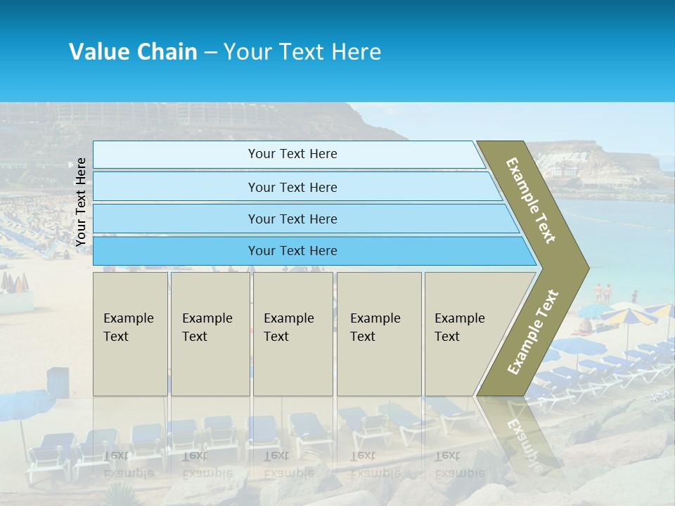 A Group Of People Sitting On Top Of A Sandy Beach PowerPoint Template