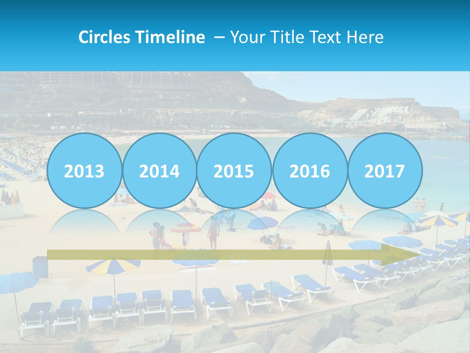 A Group Of People Sitting On Top Of A Sandy Beach PowerPoint Template