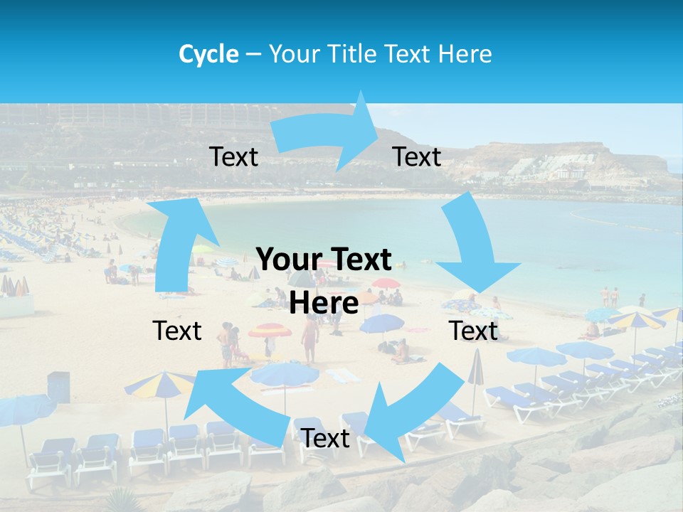 A Group Of People Sitting On Top Of A Sandy Beach PowerPoint Template