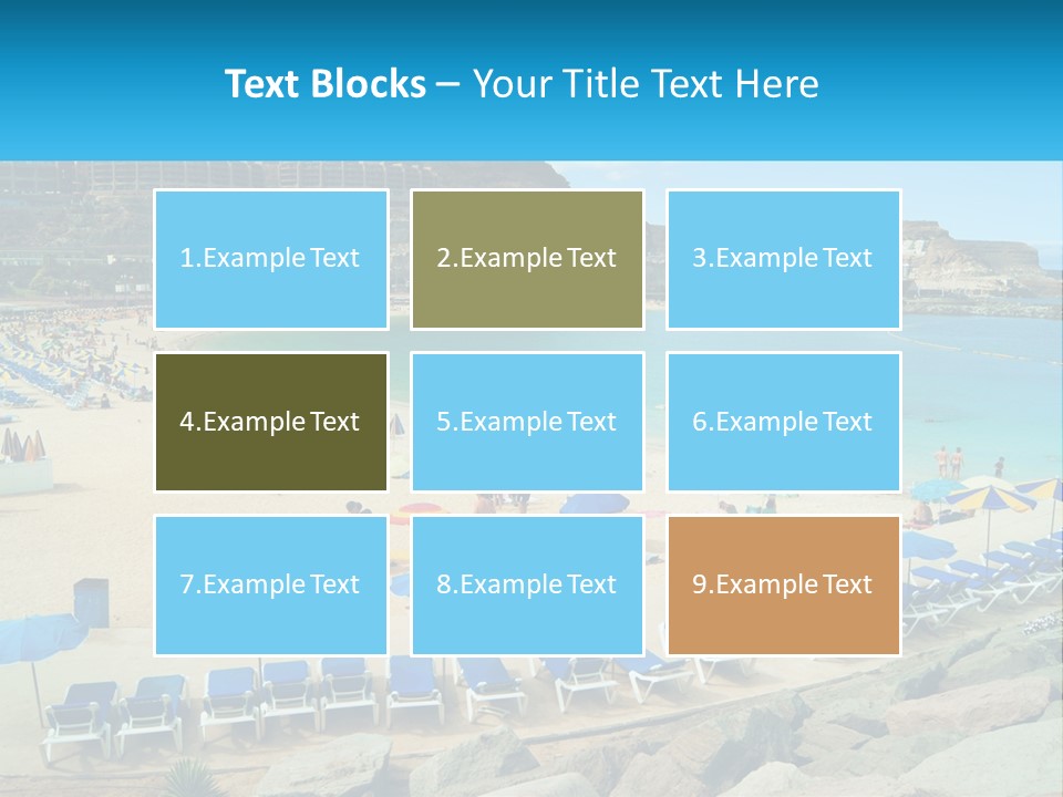 A Group Of People Sitting On Top Of A Sandy Beach PowerPoint Template