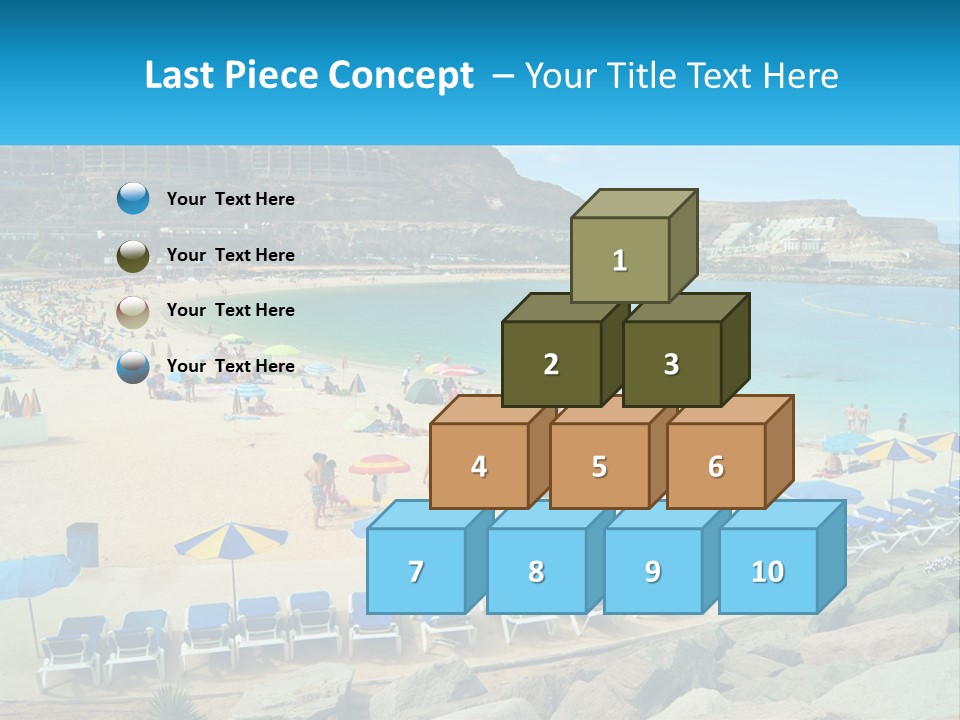 A Group Of People Sitting On Top Of A Sandy Beach PowerPoint Template