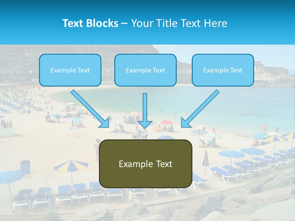 A Group Of People Sitting On Top Of A Sandy Beach PowerPoint Template