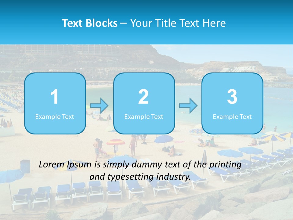 A Group Of People Sitting On Top Of A Sandy Beach PowerPoint Template