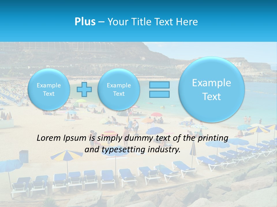 A Group Of People Sitting On Top Of A Sandy Beach PowerPoint Template
