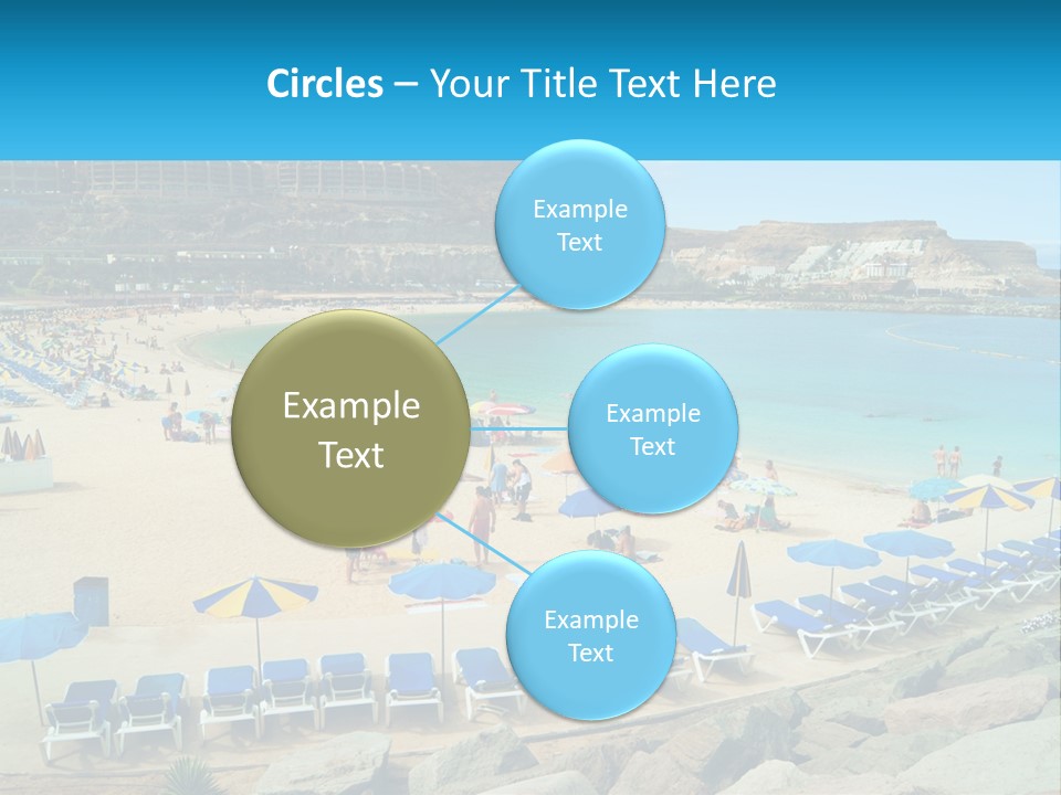 A Group Of People Sitting On Top Of A Sandy Beach PowerPoint Template