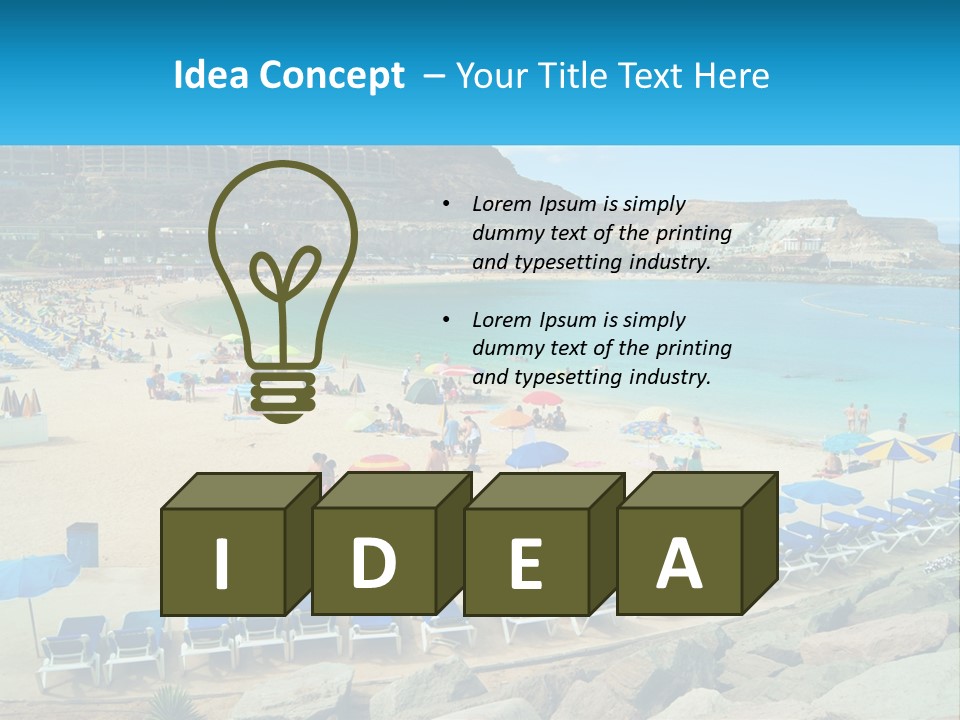 A Group Of People Sitting On Top Of A Sandy Beach PowerPoint Template