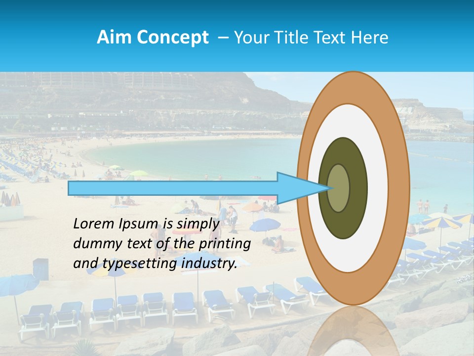 A Group Of People Sitting On Top Of A Sandy Beach PowerPoint Template