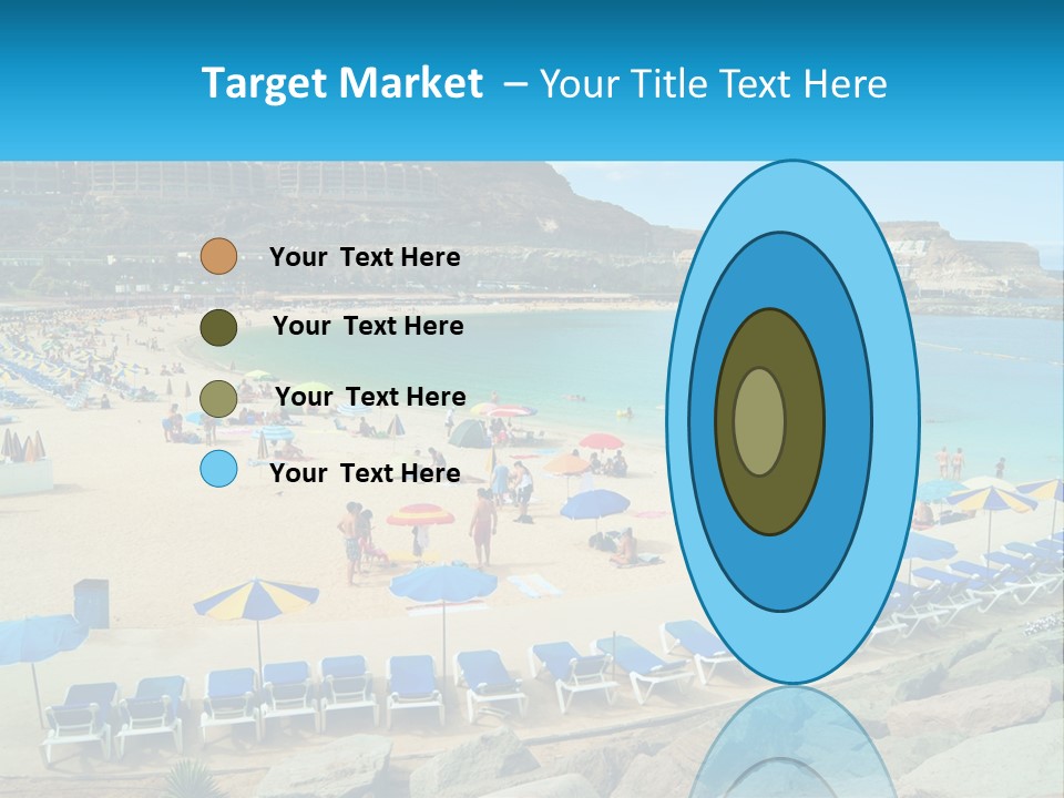 A Group Of People Sitting On Top Of A Sandy Beach PowerPoint Template