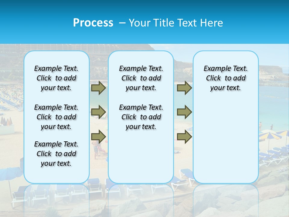A Group Of People Sitting On Top Of A Sandy Beach PowerPoint Template