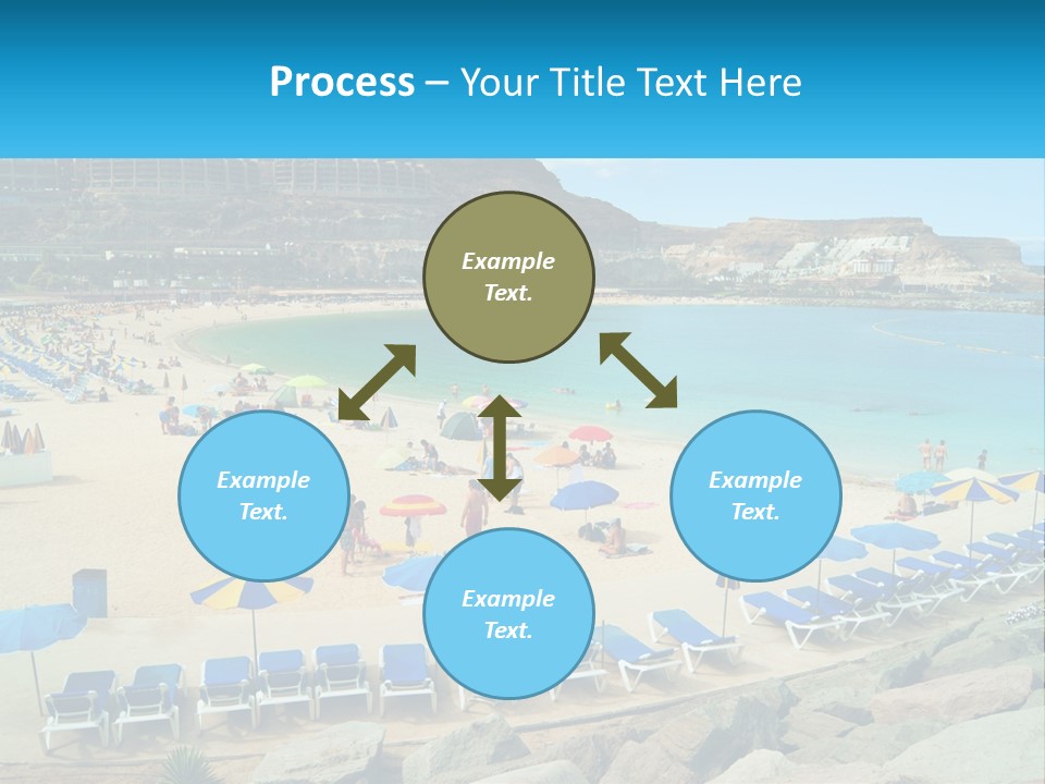 A Group Of People Sitting On Top Of A Sandy Beach PowerPoint Template